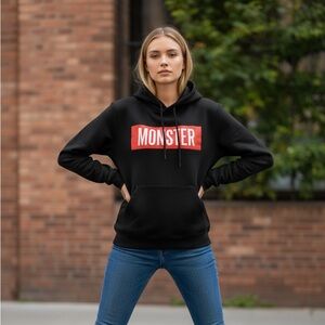 Rihanna Tour:Black Hoodie Rihanna Monster Tour hoodie
Small